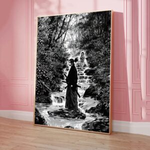 Vagabond Manga Poster Sticky Posters Retro Kraft Paper Sticker DIY Room Bar Cafe Aesthetic Art Wall Painting