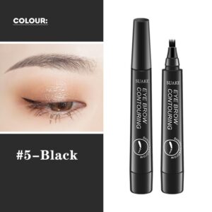 Eyebrow Pen Waterproof 4-Fork Tip Eyebrow Tattoo Pencil Long Lasting Professional Fine Sketch Liquid Eye Brow Pencil