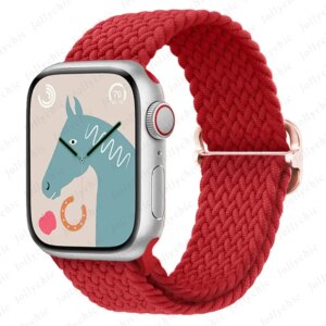 Braided Solo Loop For Apple watch Ultra band 40mm 44mm 41mm 38mm 49mm 45mm Elastic Nylon bracelet iWatch series 9 8 7 3 se strap