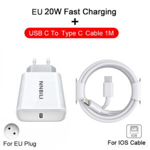 20W Fast Charger For iPhone 13 mini 12 11 pro 14 Pro Max Plus X XR XS USB Type C Fast Charging Charger Cable Accessories