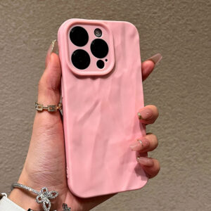 Soft Silicone Phone Case For iPhone 11 12 13 14 15 16 Pro Max X Xs XR Max 7 8 Plus Candy Bumper Fold Pattern Cover