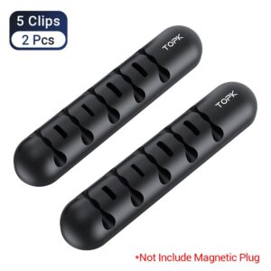 TOPK L35 Cable Organizer Magnetic Plug Box Silicone Cable Winder Flexible Cable Management Clips for Mouse Earphone