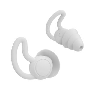 Soundproof Earplugs Three Layer White Silicone Earplugs Waterproof Swimming Earplugs Sleep Noise Reduction