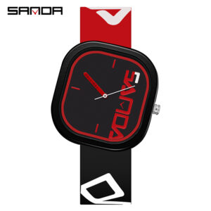 SANDA Brand Fashion Sports Quartz Watch Men Luxury Casual Waterproof Silicone Strap Men Clock Simple Design Men Wristwatch 3203
