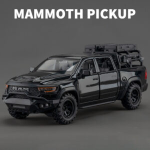 1:32 DODGE Mammoth 1000 TRX Alloy Pickup Car Model Diecast Metal Off-road Vehicle Model Sound and Light Simulation Kids Toy Gift