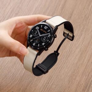 Leather Silicone Strap For Xiaomi Watch 2 Pro S4 S3 S2 S1 Pro Active 22mm Magnetic Watch Band For Mi Watch Color Miwatch Color 2