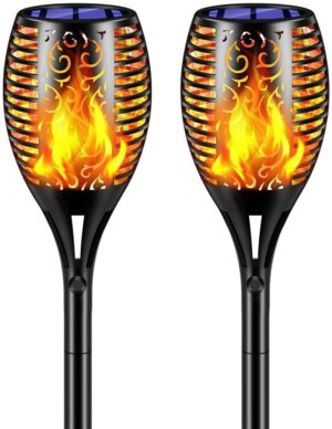 Solar Flame 12LED 96LED Torch Light Waterproof Outdoor Solar Lamp Flickering Landscape Lawn Lamp Decoration Lighting