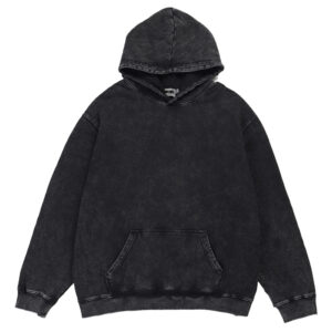 100% Cotton Men’s Clothing Vintage Black Acid Wash Hoodies Men Women Oversized Hip Hop Sweatshirts Casual Pullover Y2K Clothes