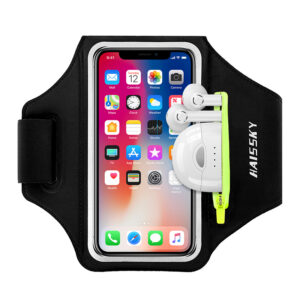 HAISSKY Zipper Pocket Running Sports Armband For iPhone 15 Ultra 14 13 12 11 Pro Max 15 Plus Belt On Hand Phone Brassard Bags