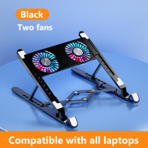 New Laptop Cooler Base Stand Foldable Laptop Cooling Pad Portable Adjustable Notebook Stand for 11-17.3 Inch with 2/4 Fans