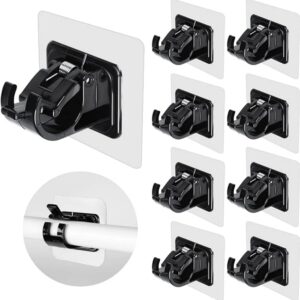 10pcs Curtain Rod Brackets No Drilling, Self Adhesive Curtain Rod Holder Hooks, Hangers for Bathroom Kitchen Home Bathroom