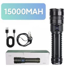 1000000LM Ultra Powerful Torch Lamp Rechargeable Flashlight Emergency Spotlights 5km Most Powerful Flashlights Tactical 15000mah
