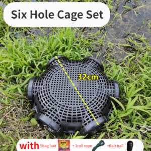 3/6/8 Holes Catch Loach Lobster Mixed Fish Crayfish Catcher Outdoor Fishing Net Cage Plastic Shrimp Trap Cage Easy to Install