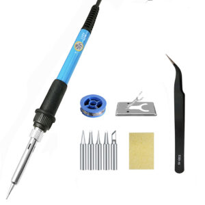60W Portable Electric Soldering Iron Welding Irons Temperature Adjustable 220V 110V Welding Rework Station Soldering Tips