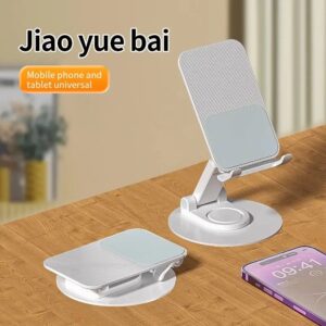 360 Rotating Mobile Phone Holder Aluminum Alloy Portable Foldable Lazy Desktop Live Bracket Support Metal Tablet Cell Desk Stand
