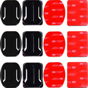 Adhesive Mounts For GoPro 12 9 8 7 5 Curved Flat Mounts Sticky Pads for Go Pro Xiaomi Yi SJCAM Action Camera Helmet Board Car