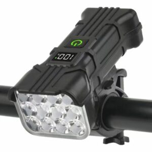 12 LEDs Bicycle Headlight 5 Modes USB Charge MTB Flashlight Road 2 in 1 Bike Lights with 140dB Horn Warning Cycling Front Lamp