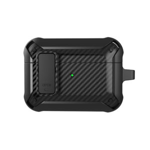 Security Lock Cover For Airpods Pro 2 Case Luxury Carbon Fibre Switch Earphone Case With Keychain For Airpods 3 1 Shockproof Box