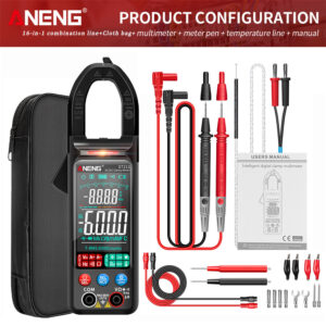 ANENG ST212 Digital Clamp Meter 6000 Counts DC/AC Current 400A Amp Multimeter Large Color Screen Voltage Tester Car Hz NCV Ohm