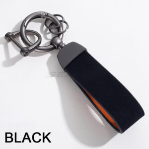 SEAMETAL Suede Car Keychain Ring Vintage Leather Zinc Alloy Key Chain Keys Holder Universal Luxury Keyring Car Accessories