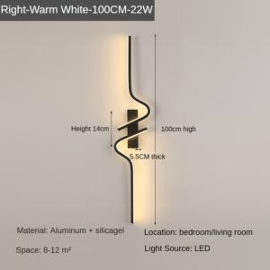 Modern Minimalist Strip Led Wall Light Bedroom Lights For Bedside Wall Sconce Led Light Living Room TV Sofa Background Wall Lamp