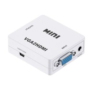 VGA To HDMI Converter VGA to HDTV Mini Box Audio Video Analog Adapter High-definition Desktop Laptop TV Projector
