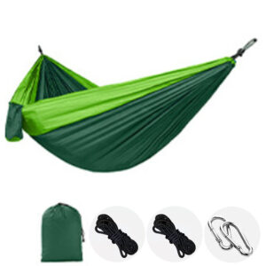 New Camping Hammock Single Person Portable Outdoor With Nylon Color Matching Hammock High Strength Parachute Fabric Hanging Bed