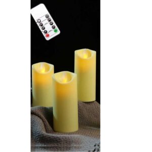 1/3/6 Pieces Moving Wick Flameless Wedding Decorative Votive Candles Warm White Light,5 inch Battery Realistic Religious Candles