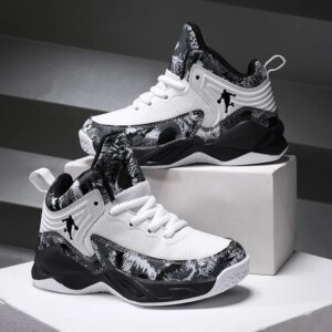 2024 New Boys Brand Basketball Shoes for Kids Sneakers Thick Sole Non-slip Children Sports Shoes Child Boy Basket Trainer Shoes