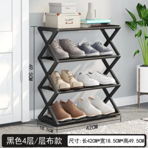 Creative X Type Dust Shoe Rack, Steel Pipe Shoe Rack, Simple Assembly Shoe Rack