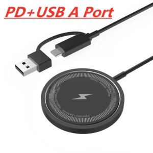 Magnetic Wireless Charger Fast Mag-Safe Charger for iPhone 15/14/13/12 Series Wireless Charging Pad for AirPods Charger
