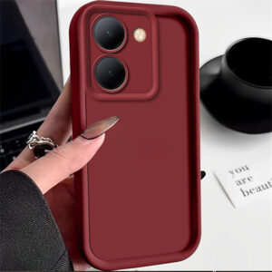 Phone Case For vivo Y02 Y03 Y15S Y17 Y21 Y22S Y27 Y35 Y36 Y75 Y76 Y77 Y78 Y100 5G Lens Cover Candy Color Liquid Silicone Funda