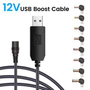 USB to DC Power Cable 5V To 12V Boost Converter Adapters USB to DC Jack Charging Cable For Wifi Router Fan Speaker Adapter Cable