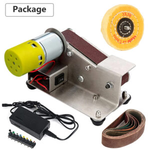110V/220V Mini Electric Belt Sander DIY Polishing Grinding Machine Cutter Edges Sharpener Multifunctional Grinder Power Tool