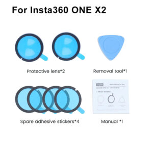 Lens Guards for Insta360 One X2 Accessoroy Lens Protector Cover for Insta 360 X2 Anti-Scratch Ultra HD Sticky Protective Guard