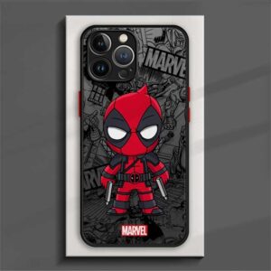 Clear Matte Phone Case for iPhone 15 14 13 12 11 pro Max 13 12 Mini XS XR X 7 8 6 6S plus Marvel Avengers Groot Deadpool Cover