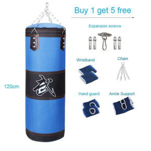 Heavy Punching Bag Set with Ceiling Hook Steel Chain Hanging Heavy Bag for Adults Muay Thai MMA Taekwondo Home Gym Training