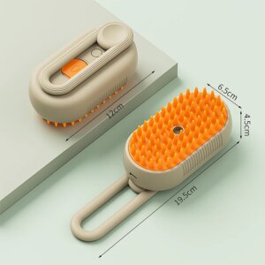 3in1 Cat Steam Brush Steamy Dog Brush Electric Anti-splashing Brush with Steam Spray Massage Pet Grooming Comb Hair Removal Comb