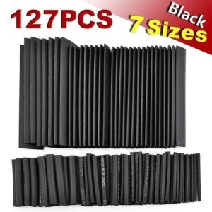 127/328pcs Heat Shrink Tube with 300W Hot Air Gun 2:1 Shrinkable Wire Shrinking Wrap Tubing Cable Connect Cover Protection DIY
