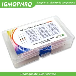 600pcs 3V-47V Diode Kit 1W Zener Voltage Regulator 39V 30V 27V 24V 22V 20V 18V 16V 13V 12V 10V Zener Diode Set 30Values*20pcs