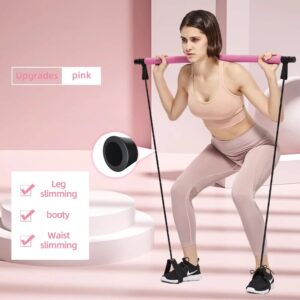 Pilates Bar Kit with Resistance Band – Full Body Workout Shaping at Home Gym with Yoga Bar and Pilates Band for Women and Men