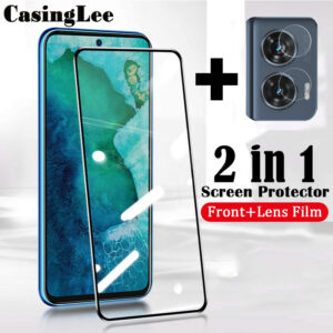 (2 Pieces) Moto Edge 50 Fusion Screen Protector Tempered Glass + Camera Lens Protector Glass Film Cover For Motorola Moto Edge 50 Fusion (Moto Edge 50 Fusion 5G)