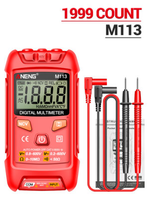 ANENG M113 Pocket Portable Multímetro Tester 1999 Counts Mini Multimeter CAT II 600V AC/DC Voltage Auto Machine Multitester Tool