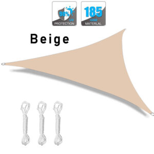 Sun Shelters Portable Triangle Sun Shape Sail UV Protection Outdoor Sunscreen Awning Canopy Beach Waterproof Tent Tarp Gray