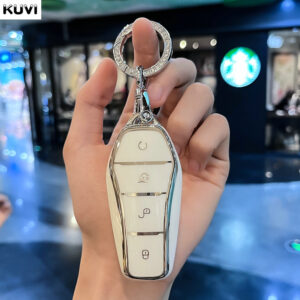 TPU Car Key Case Cover Shell For BYD Song Plus Atto 3 Han EV Tang DM Qin Seal Dolphin Remote Fob Holder Keychain Accessories