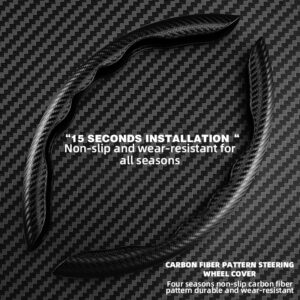 Universal Non-Slip Carbon Fiber Car Steering Cover Steering Wheel Booster Cover for Car Anti-skid Accessories