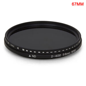 Digital SLR Camera Filter Dimmer Fader Variable ND Filter Adjustable ND2 to ND400 Neutral Density for Camera Lens 37-82mm