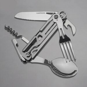 Camping Fork Spoon Multi-function Portable Knife Fork Spoon Bottle Opener Foldable Cutlery Camping Equipment