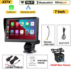 7 inch Universal Automotive Car Radio Wireless Apple Carplay Android Auto Multimedia Video Player Touch Screen FM Bluetooth WIFI