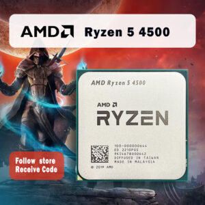 AMD Ryzen 5 4500 3.6GHz Base Clock 6-Core 12-Thread Desktop Processor CPU, AM4 Socket, No Integrated Graphics, No Heatsink Fan